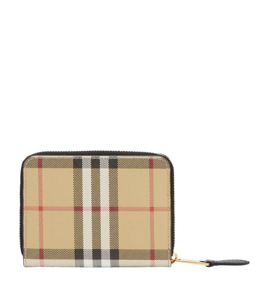 Small Vintage Check Zip-Around Wallet商品第3张图片规格展示