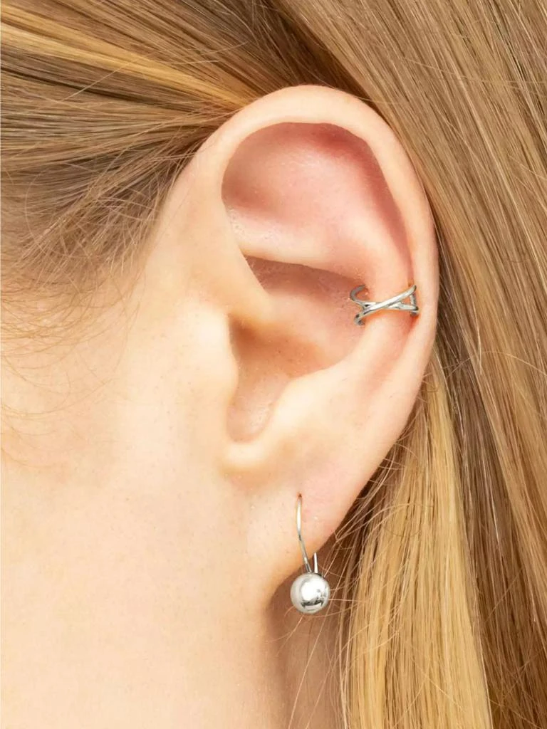 商品Oradina|14K White Gold West Side Ear Cuff,价格¥842,第4张图片详细描述