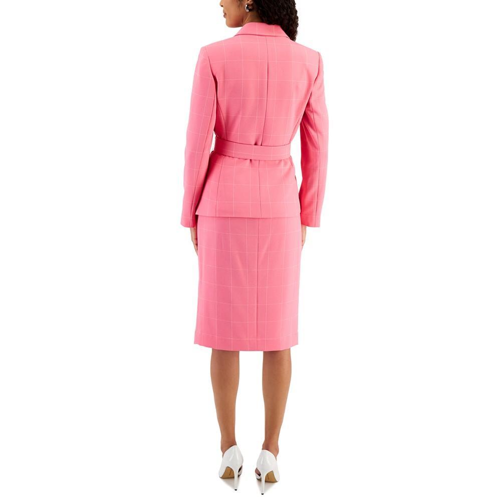 商品Tahari|Women's Windowpane-Print Skirt Suit,价格¥1690,第4张图片详细描述