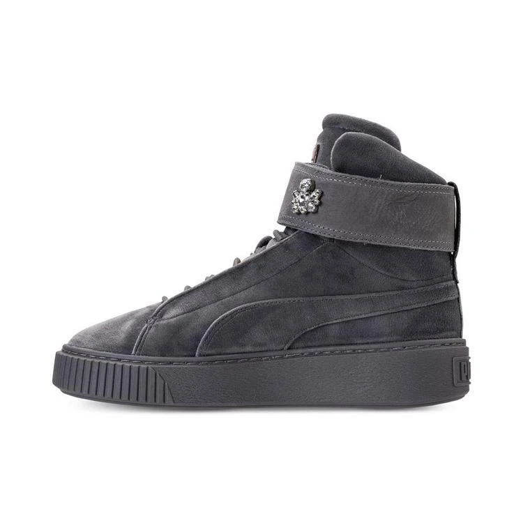 商品Puma|Women's Suede Platform Mid Velour Casual Sneakers from Finish Line,价格¥519,第4张图片详细描述