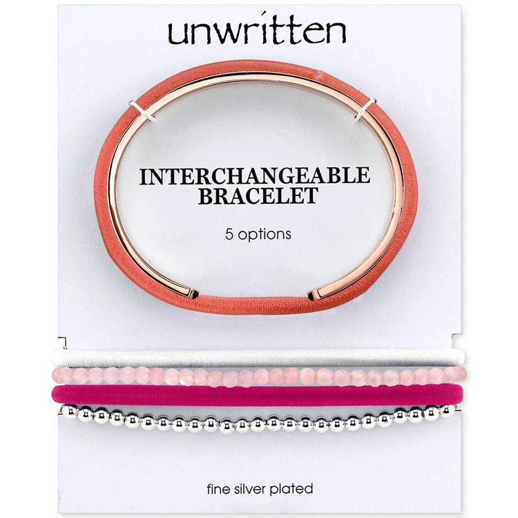 商品Unwritten|Interchangeable Hair-Tie Cuff Bracelet in Rose Gold-Tone Stainless Steel,价格¥105,第1张图片