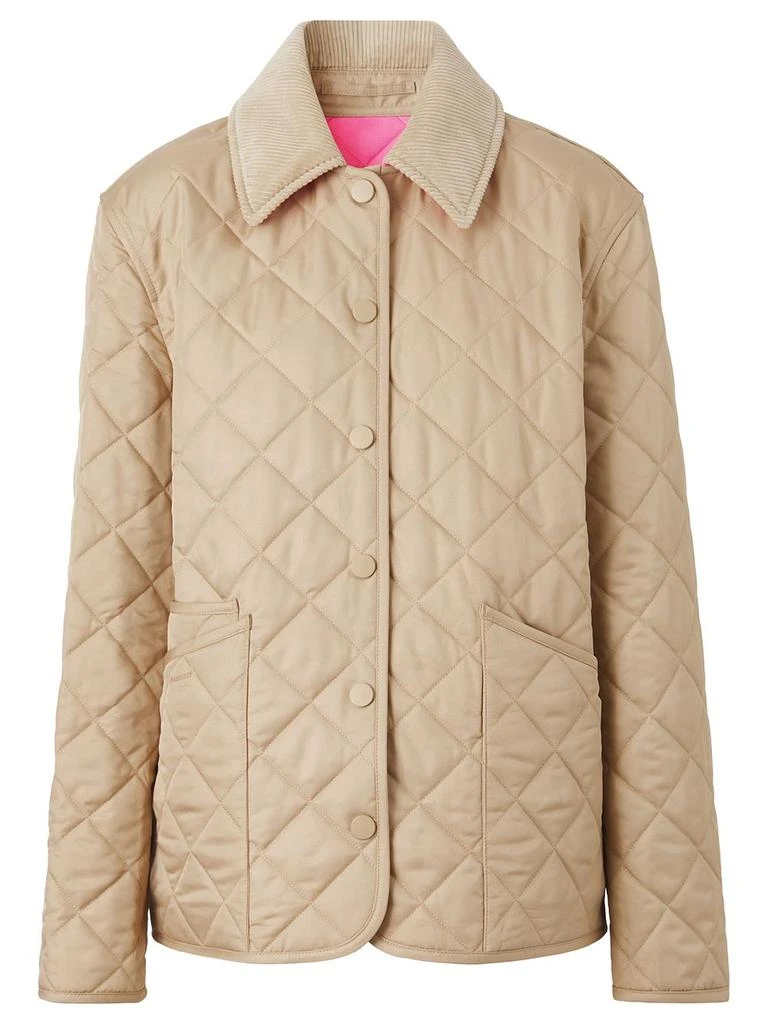 商品Burberry|Corduroy Collar Diamond Quilted Barn Jacket,价格¥7816,第1张图片