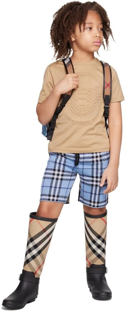 商品Burberry|Kids Blue & Beige Check Backpack,价格¥4725,第4张图片详细描述
