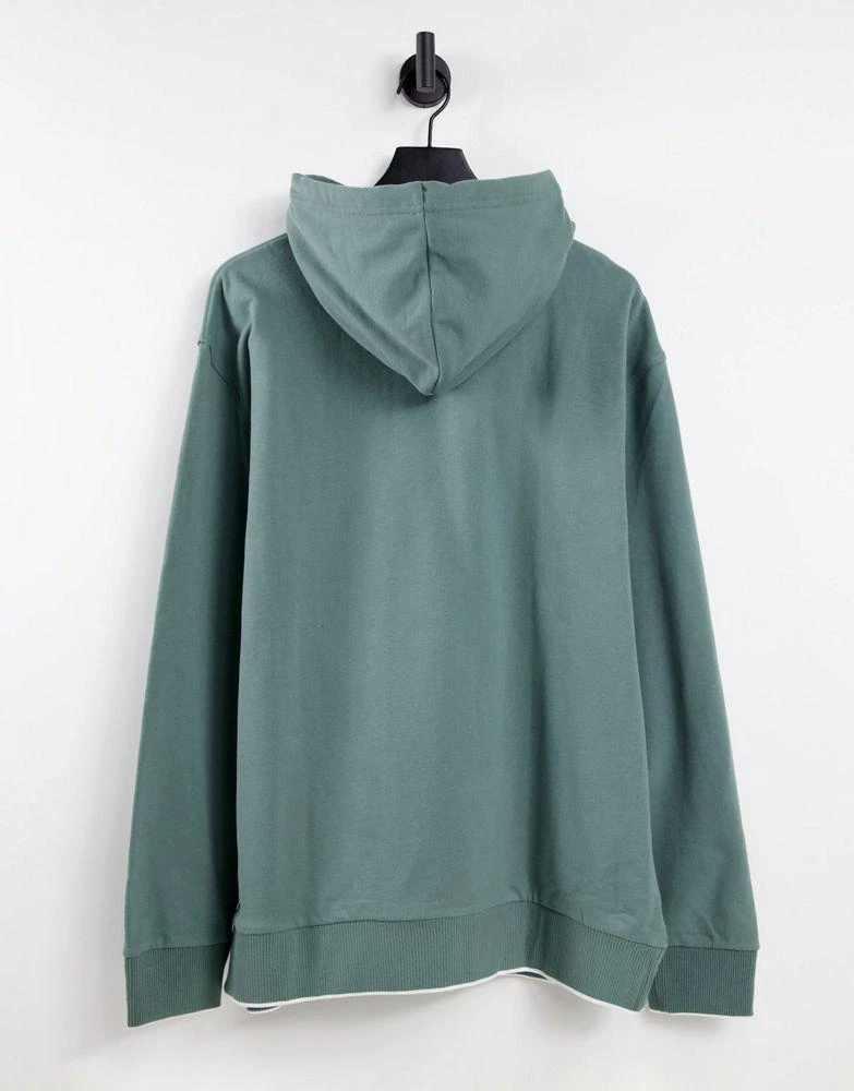 商品Calvin Klein|Calvin Klein Big & Tall Exclusive to Asos centre logo hoodie in green,价格¥605,第3张图片详细描述