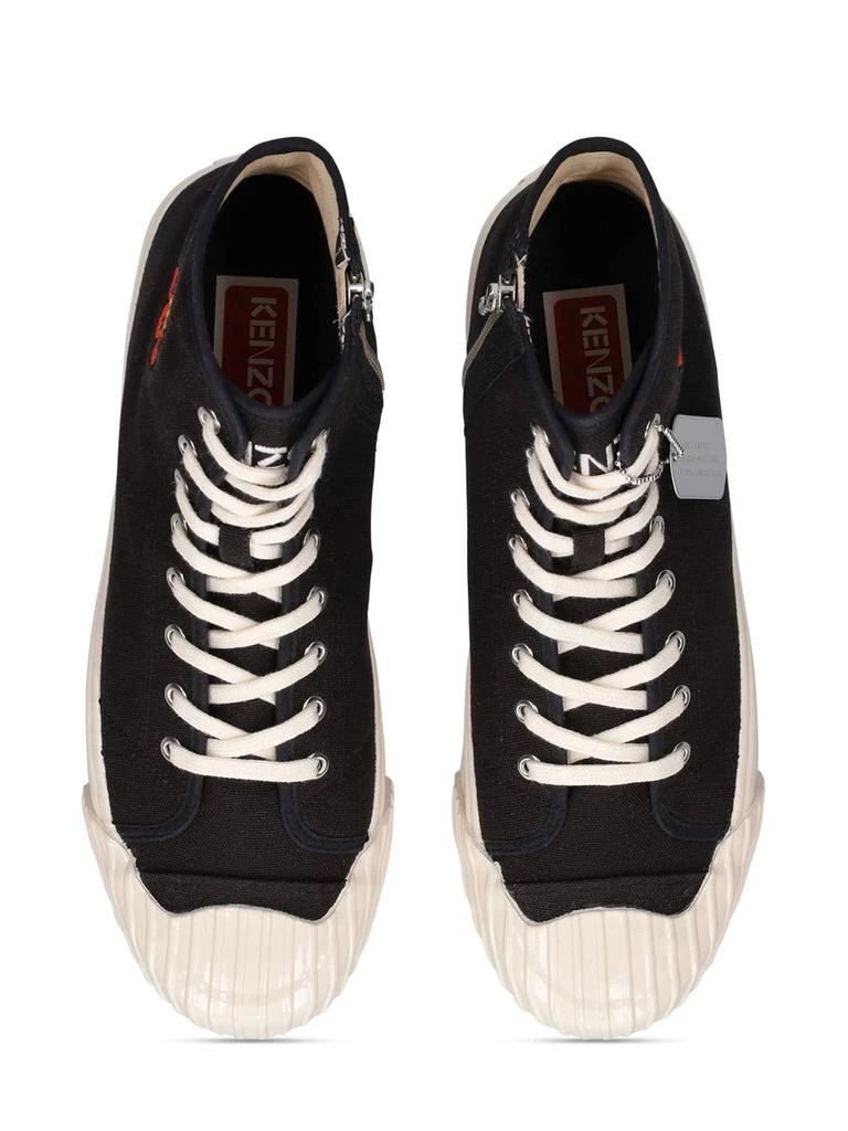 商品Kenzo|Boke Logo Cotton High Top Sneakers,价格¥1346,第5张图片详细描述