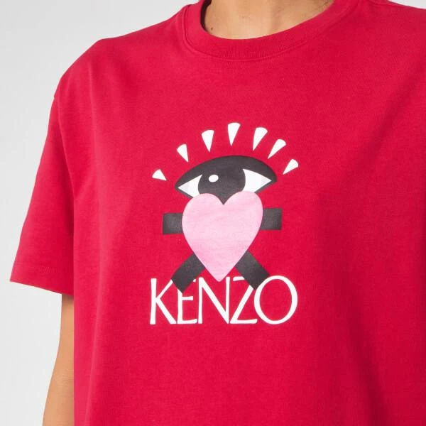 商品Kenzo|KENZO Women's Comfort T-Shirt Back from Holiday - Deep Fuchsia,价格¥604,第4张图片详细描述