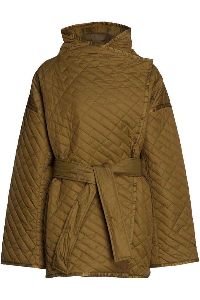 女式 腰带绗缝软壳夹克商品第1张图片规格展示