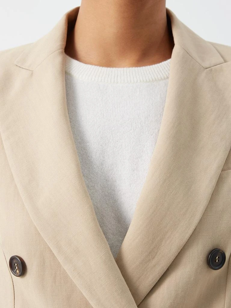商品Brunello Cucinelli|Double-breasted twill suit jacket,价格¥9309,第3张图片详细描述