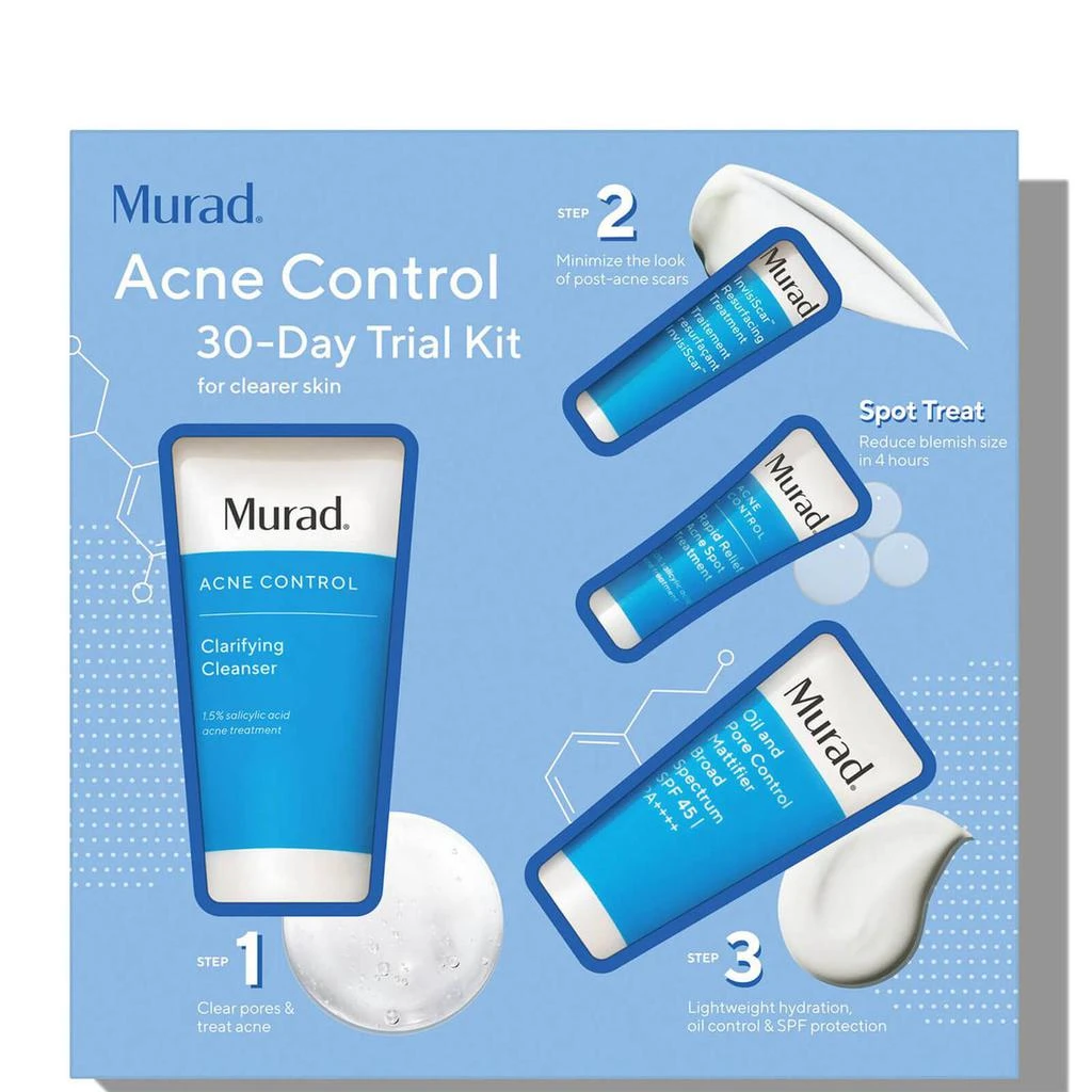 商品Murad|Murad Acne Control 30Day Trial Kit 3.22 fl. oz. - $53 Value,价格¥301,第1张图片