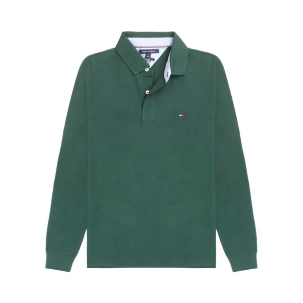 商品[国内直发] Tommy Hilfiger|TOMMY HILFIGER 绿色男士POLO衫 78J3624-302,价格¥426,第1张图片