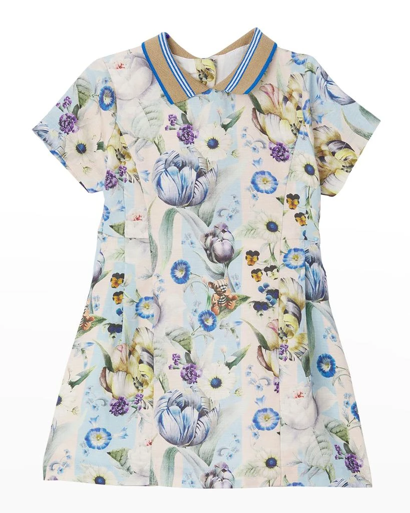 商品Burberry|Girl's Filippa Floral-Print Polo Dress, Size 6M-2,价格¥1359,第1张图片