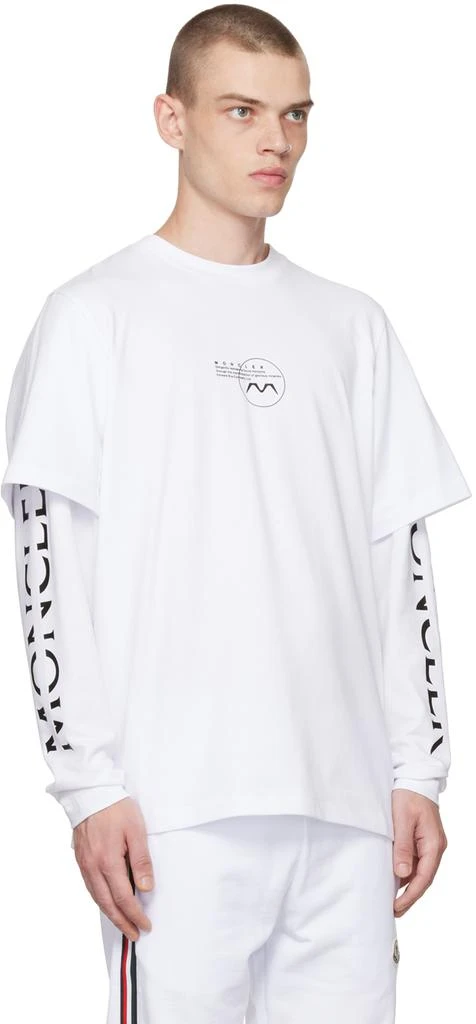 商品Moncler|白色印花长袖 T 恤,价格¥6350,第2张图片详细描述