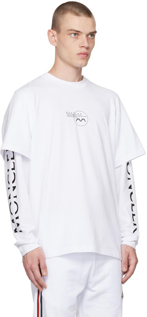 商品Moncler|白色印花长袖 T 恤,价格¥6166,第4张图片详细描述