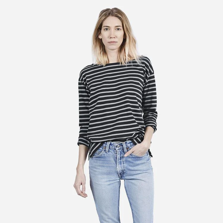 商品Everlane|全棉针织条纹长袖T恤,价格¥266,第2张图片详细描述