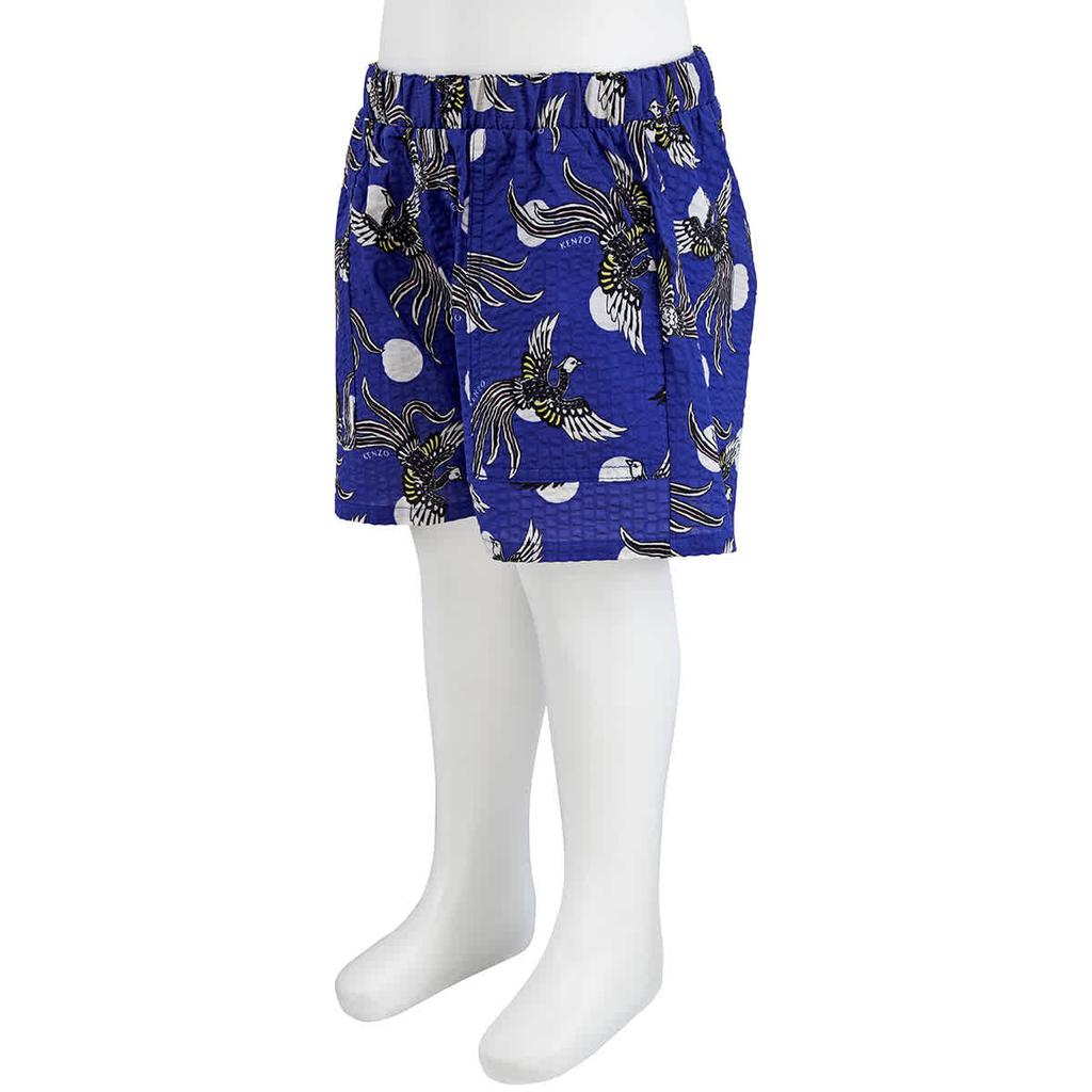 Kenzo Kids Blue Griffon-print Seersucker Shorts, Size 6Y商品第2张图片规格展示