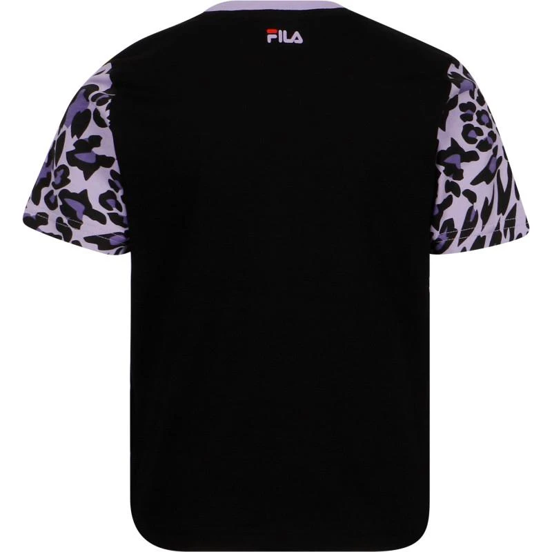 商品Fila|Logo t shirt in purple and black,价格¥366,第2张图片详细描述