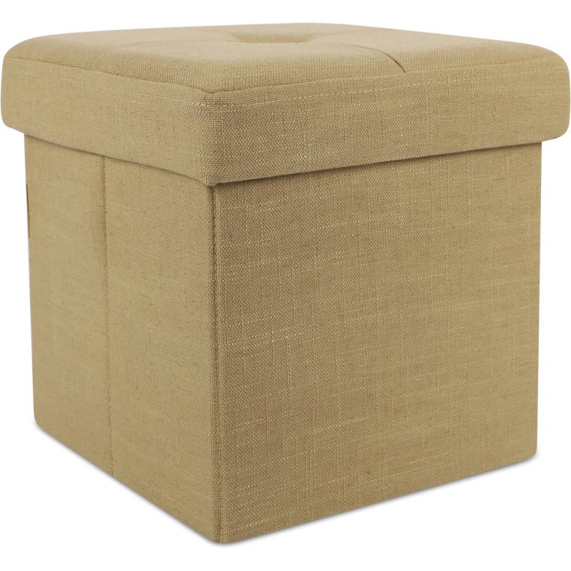 Foldable storage box in beige yellow商品第1张图片规格展示