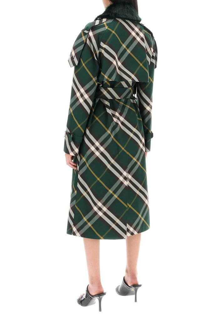 商品Burberry|kensington trench coat with check pattern,价格¥8784,第3张图片详细描述