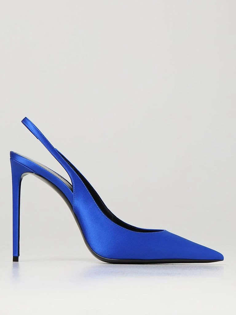 商品Yves Saint Laurent|Saint Laurent Zoe satin slingbacks,价格¥4739,第1张图片