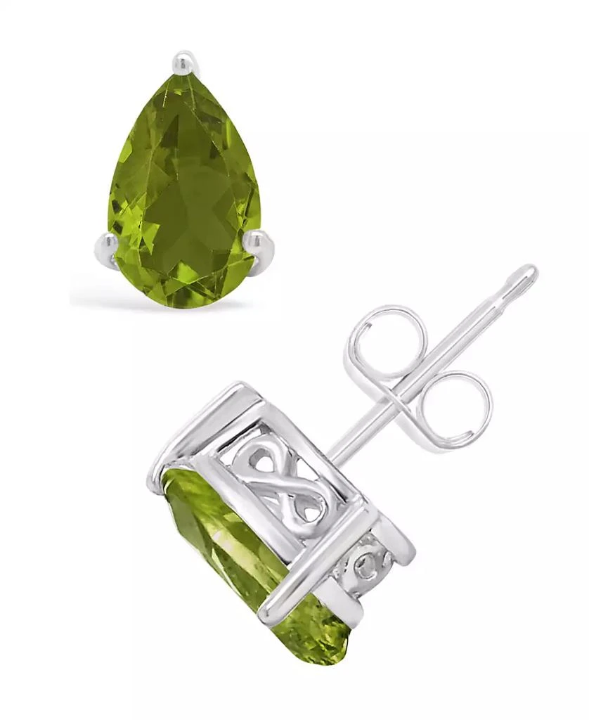 商品Macy's|Peridot (1-7/8 ct. t.w.) Stud Earrings in 14K White Gold,价格¥10311,第1张图片