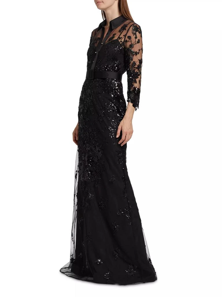 商品Badgley Mischka|Embellished Shirt Mermaid Gown,价格¥8510,第4张图片详细描述