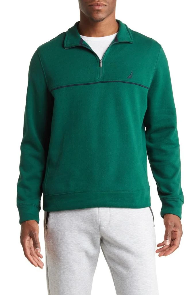 商品Nautica|Men's Cotton Blend Half Zip Pullover,价格¥141,第1张图片