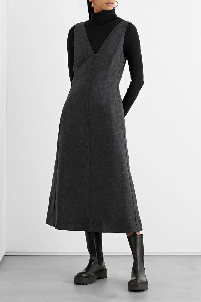 商品IRIS & INK|Holly recycled wool-flannel midi dress,价格¥1101,第3张图片详细描述