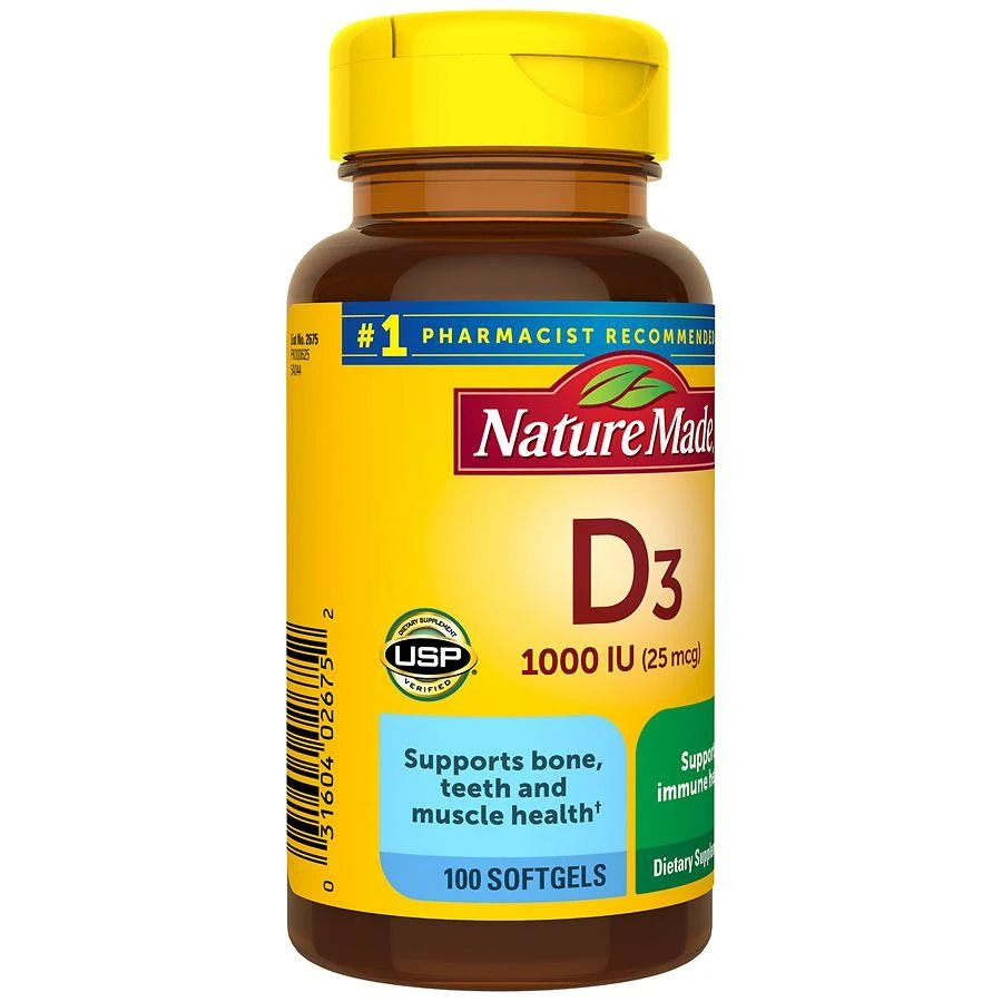 商品Nature Made|Vitamin D3 1000 IU (25 mcg) Softgels,价格¥119,第5张图片详细描述