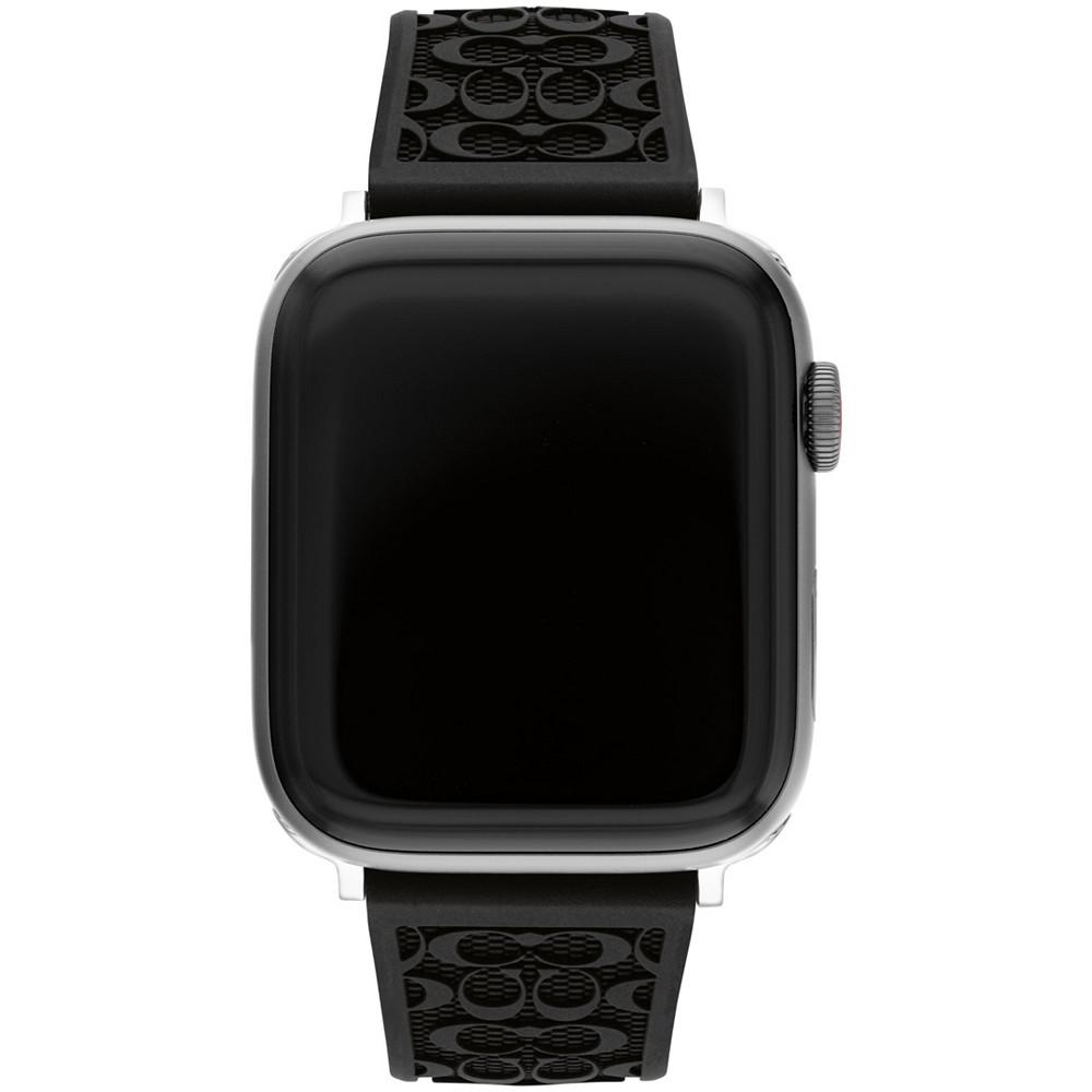 Black Silicone Strap 42/44/45mm Apple Watch Band商品第1张图片规格展示