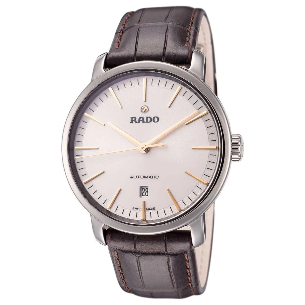 商品Rado|Diamaster系列 男士机械手表 皮革表带 41mm-R14074086,价格¥6831,第1张图片