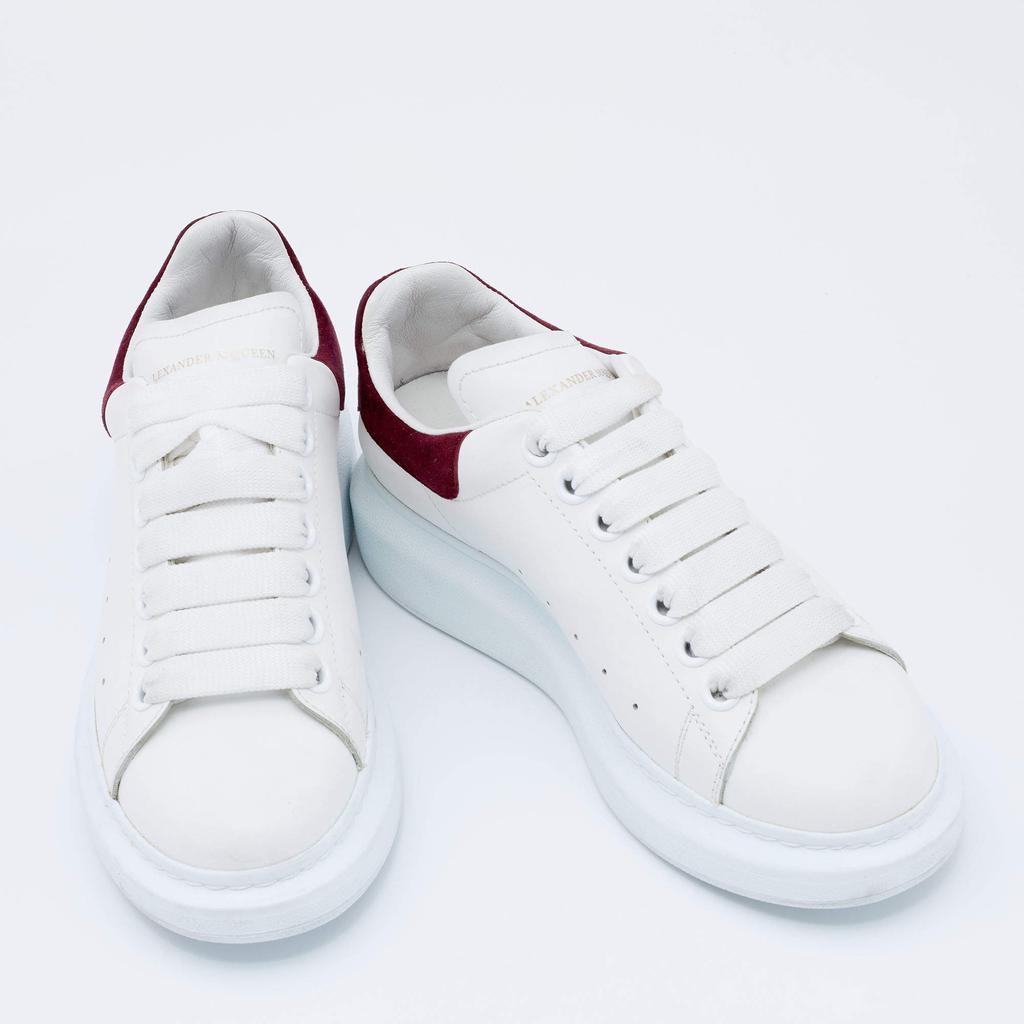 商品[二手商品] Alexander McQueen|Alexander McQueen White Leather Oversized Low Top Sneakers Size 35.5,价格¥1573,第6张图片详细描述