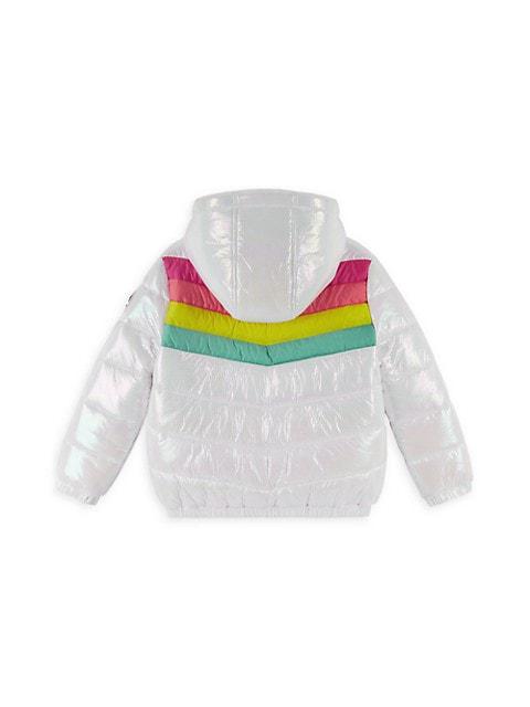 Little Girl's & Girl's Iridescent Puffer Jacket商品第3张图片规格展示