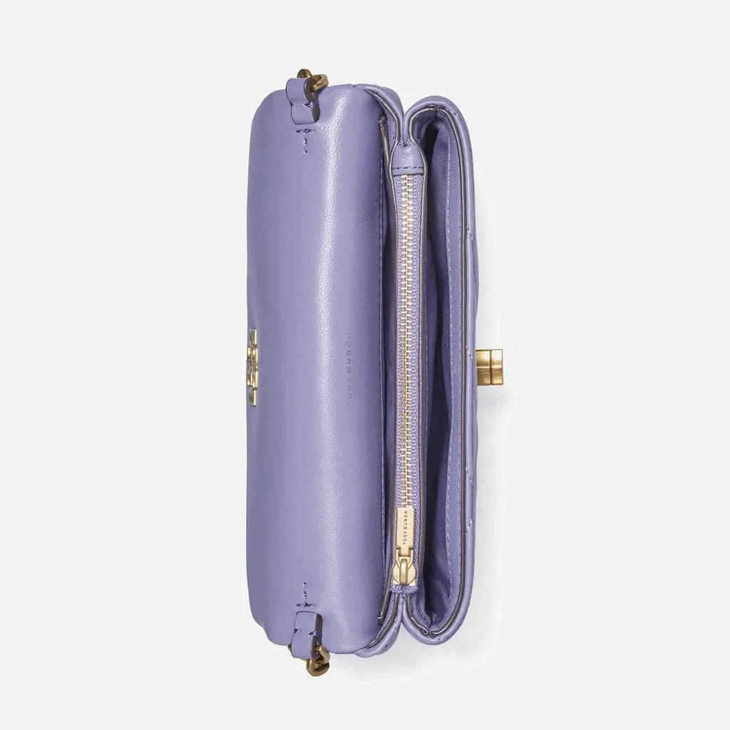 商品Tory Burch|Tory Burch Women's Kira Chevron Chain Wallet - Dark Lotus,价格¥3051,第4张图片详细描述