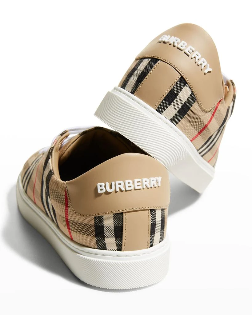 商品Burberry|New Albridge Check Low-Top Sneakers,价格¥4860,第4张图片详细描述