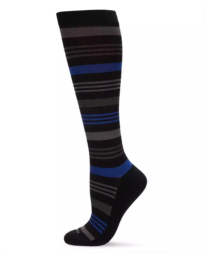 商品Memoi|Men's Striped Nylon Compression Socks,价格¥135,第4张图片详细描述