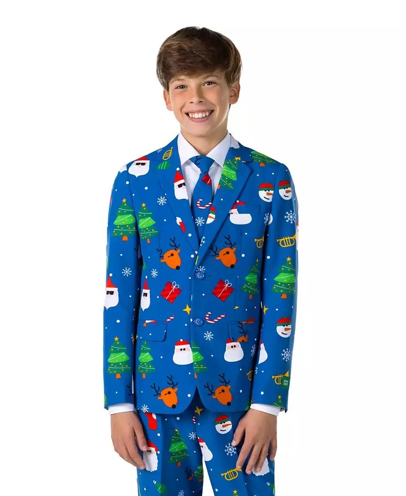 商品OppoSuits|Big Boys Festivity Christmas Party Outfit Including Blazer, Pants and Tie Suit Set,价格¥823,第3张图片详细描述