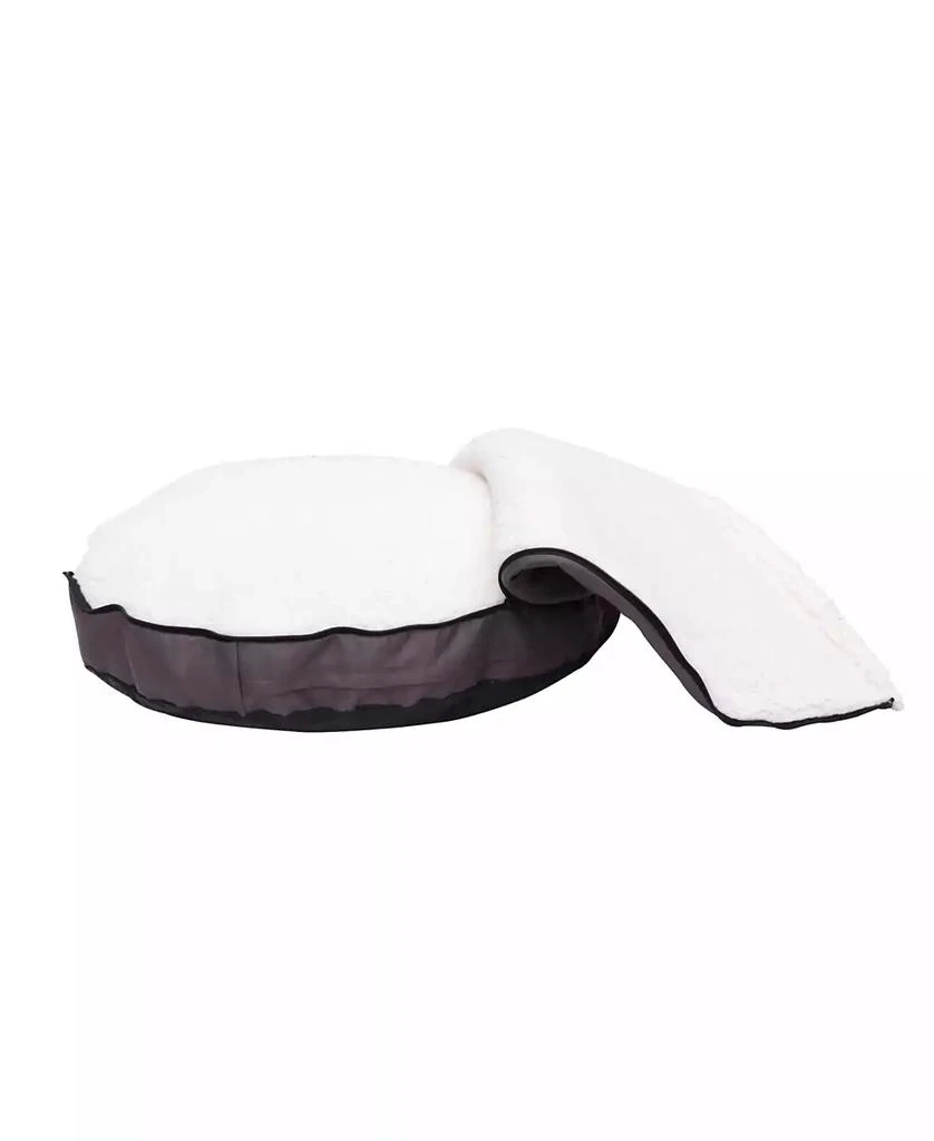 Happycare Textiles Durable Oxford to Sherpa Pet Cave and Round Pet Bed with Removable Top and Insert 商品