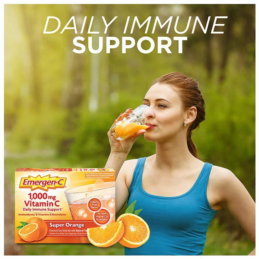 Daily Immune Support Drink with 1000 mg Vitamin C, Antioxidants & B Vitamins Super Orange 商品