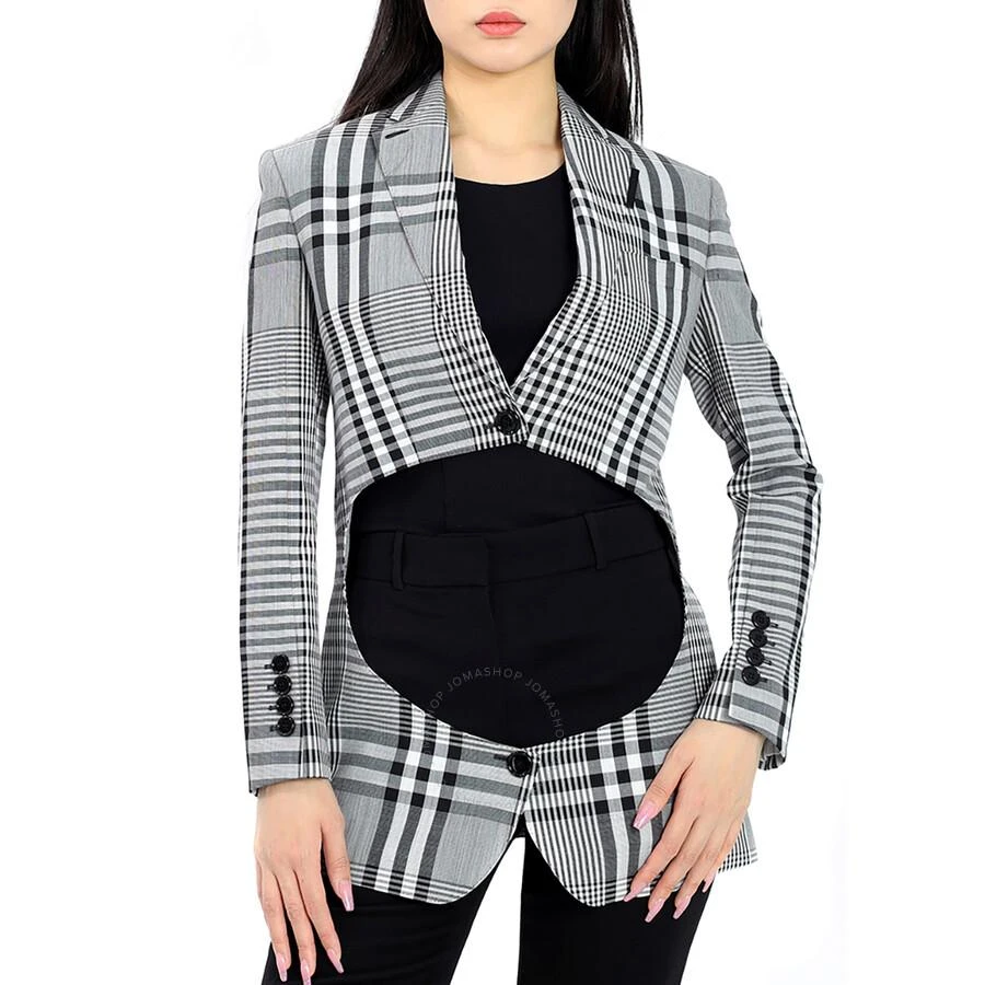 商品Burberry|Ladies Check Single-breasted Technical Blazer,价格¥2092,第1张图片