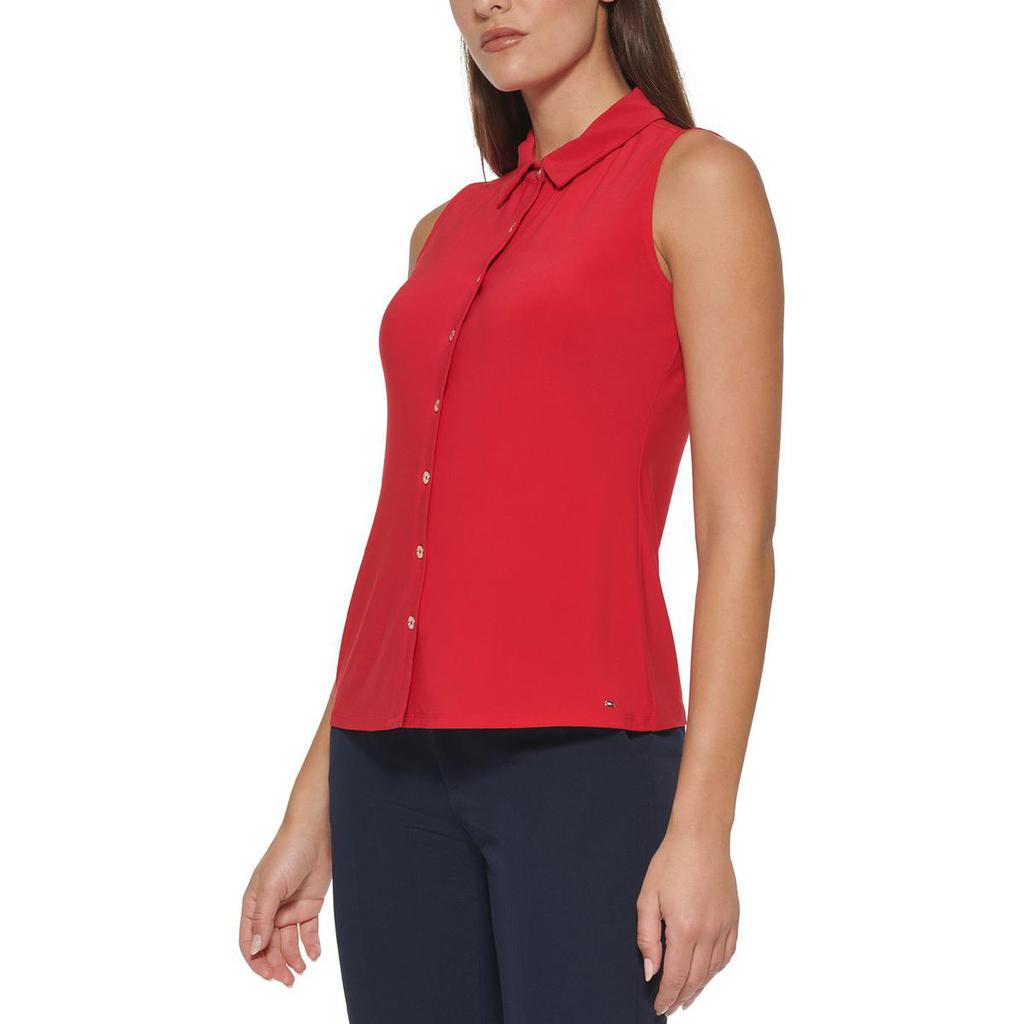 Tommy Hilfiger Womens Collar Button-Down Blouse商品第1张图片规格展示