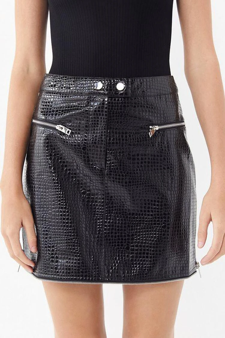 商品I.AM.GIA|I.AM.GIA Jagger Snake Print Mini Skirt,价格¥370,第4张图片详细描述