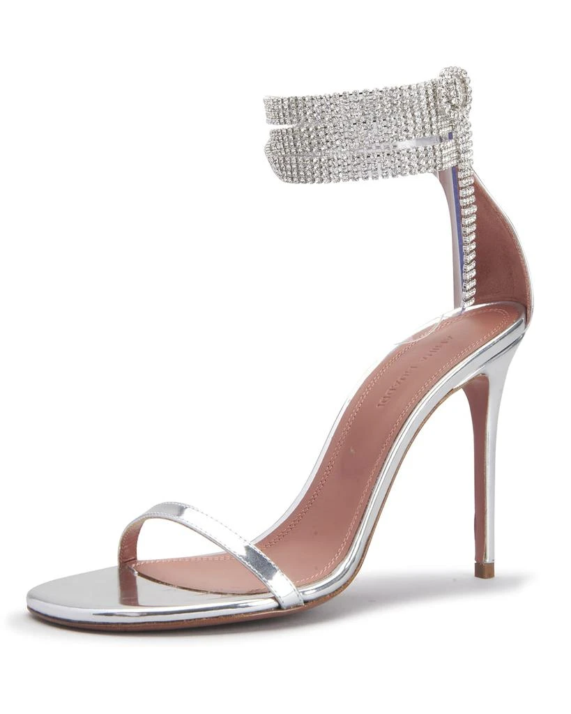 商品Amina Muaddi|Giorgia Metallic Crystal-Cuff Sandals,价格¥3033,第2张图片详细描述