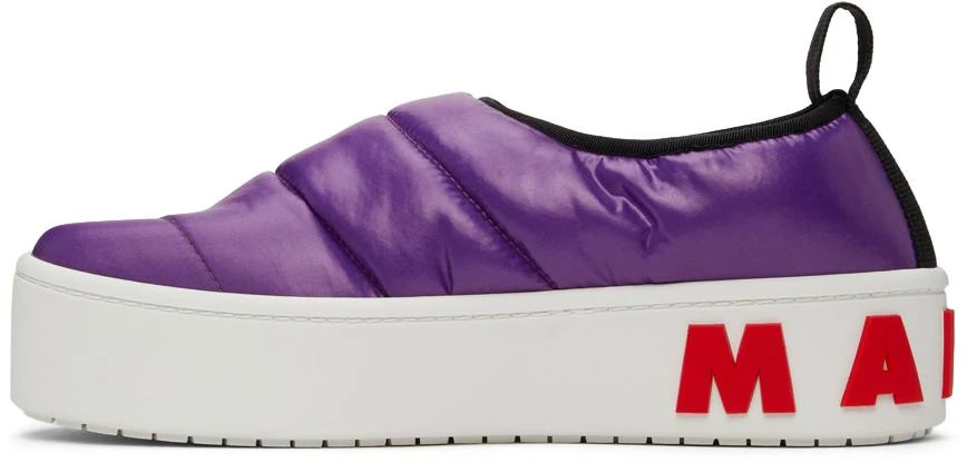 商品Marni|Purple Puffed Nylon Slip-On Low Sneakers,价格¥1947,第3张图片详细描述