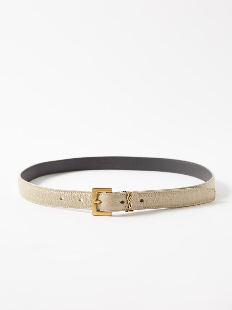 商品Yves Saint Laurent|Cassandre logo-plaque leather belt,价格¥2358,第5张图片详细描述