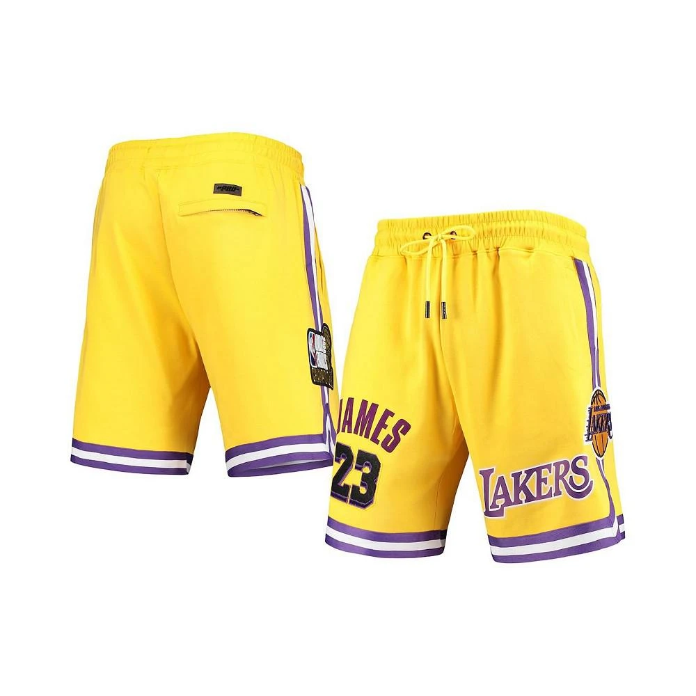 商品Pro Standard|Men's LeBron James Gold-Tone Los Angeles Lakers Team Player Shorts,价格¥661,第5张图片详细描述