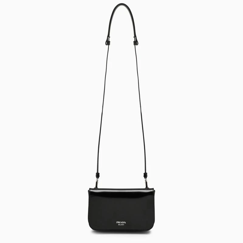 商品Prada|Black brushed leather shoulder bag,价格¥12714,第1张图片