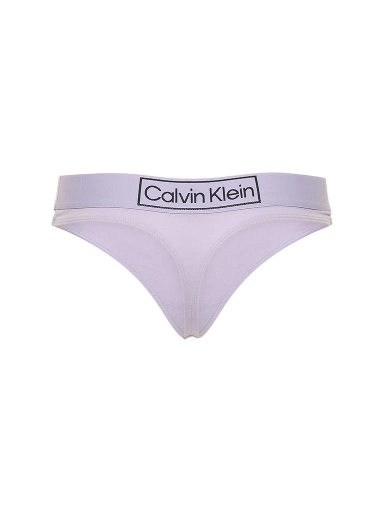 商品Calvin Klein|Logo Cotton Blend Thong,价格¥231,第4张图片详细描述