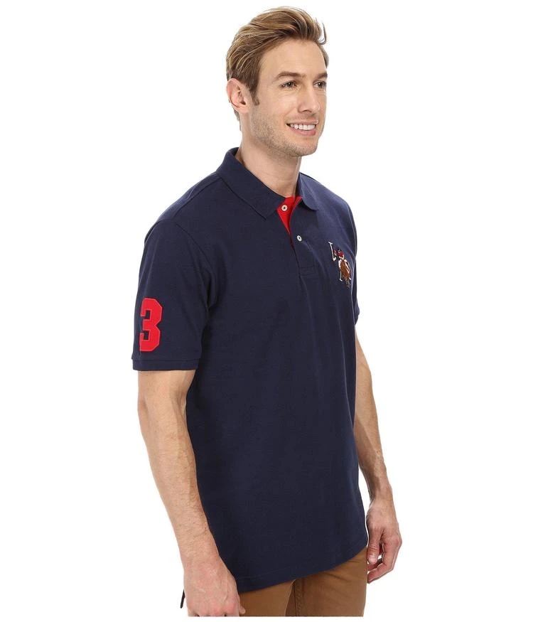 商品U.S. POLO ASSN.|Multicolor Double Rider Logo Solid Pique Polo,价格¥278,第4张图片详细描述