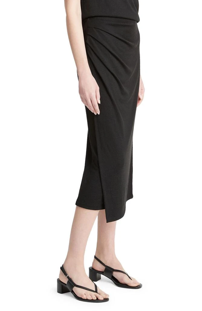 商品Vince|Side Drape Knit Midi Skirt,价格¥768,第3张图片详细描述