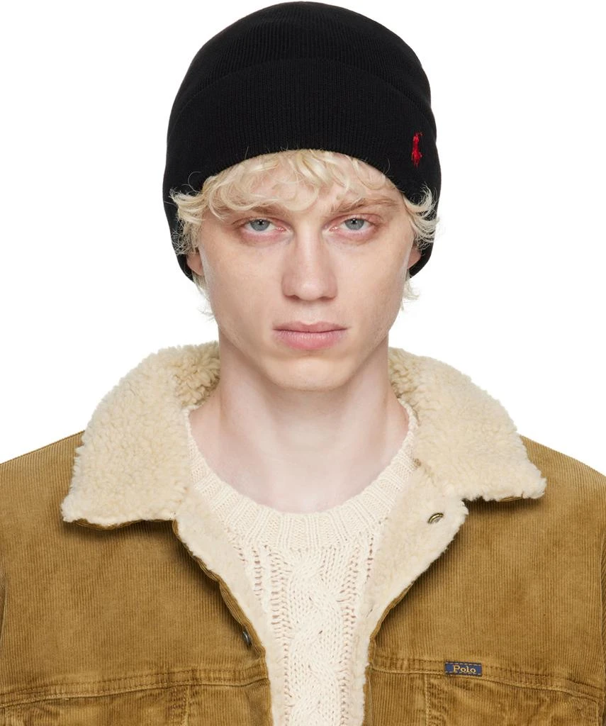 商品Ralph Lauren|Black Embroidered Beanie,价格¥219,第1张图片